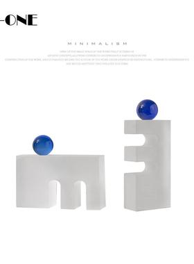 现代简约几何抽象家居饰品样板房客厅电视柜创意北欧轻奢软装摆件