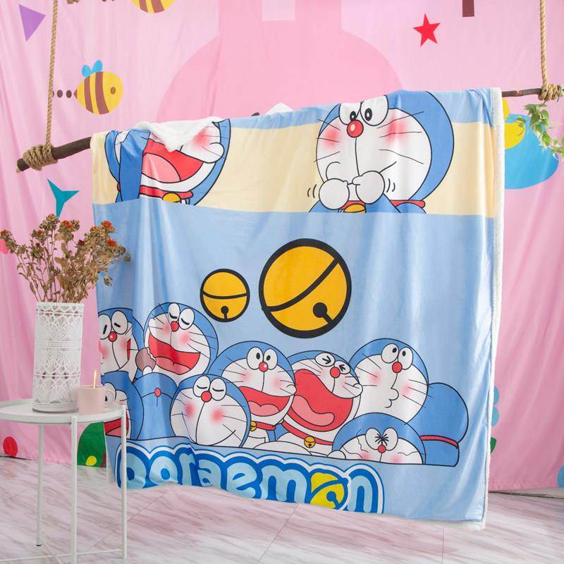 卡通秋冬加厚毛毯蓝色肥猫图案双面绒毛午休小毯子学生儿童单人毯,床上用品,休闲毯/毛毯/绒毯,淘宝优惠券,粉丝福利购,淘宝优惠卷