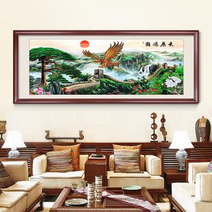 展览洪图挂画大鹏展翅壁画办公室装饰画中式客厅沙发背景墙中国画