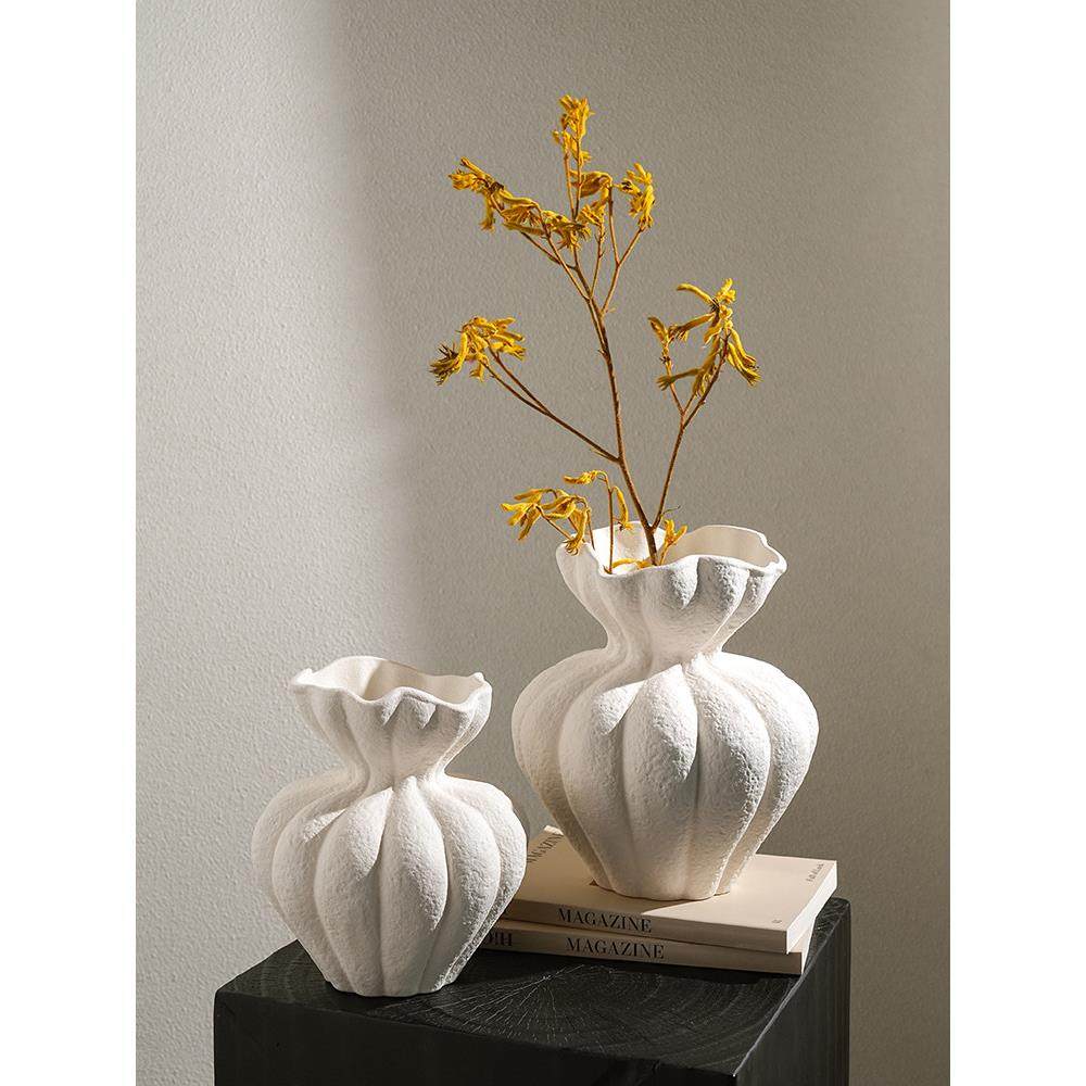 贝汉美法式花瓶白色高级感摆件客厅桌面家居复古艺术装饰干花花器,家居饰品,桌面摆件,淘宝优惠券,粉丝福利购,淘宝优惠卷