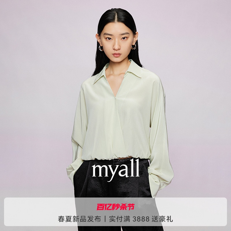 myall100桑蚕丝衬衫女