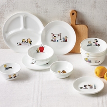 CORELLE×史努比康宁餐具饭碗盘子套装组合家用高颜值进口轻奢碗