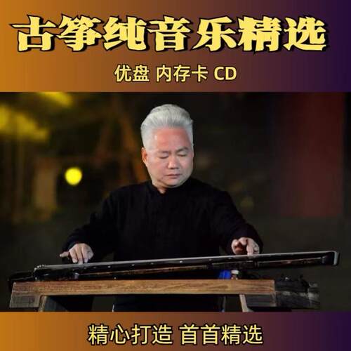 车载古筝精选纯音乐茶室会所庭院五音疗愈古筝纯音乐优盘内存卡