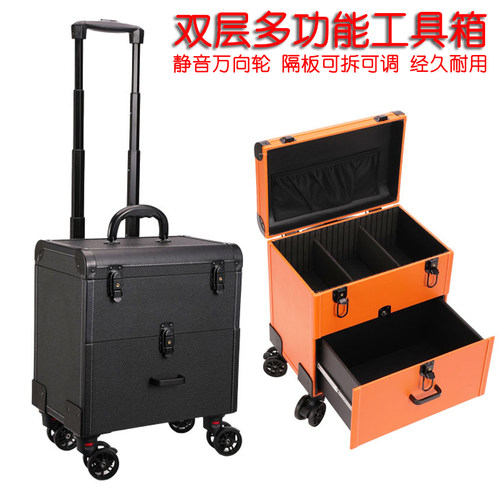 佛山双层大容量多功能拉杆工具箱