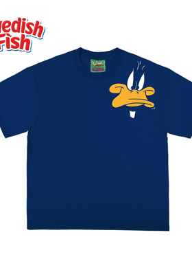 深蓝色！高街穿搭小众原创设计宽松百搭重磅240g美式短袖T恤奢潮