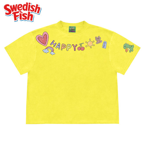 interesting灵魂！原创小众美式街头卡通拼接创意童趣设计感短袖T