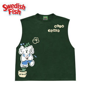 趣味插画砍袖 interesting灵魂 美潮小众ins风无性别原创卡通夏季