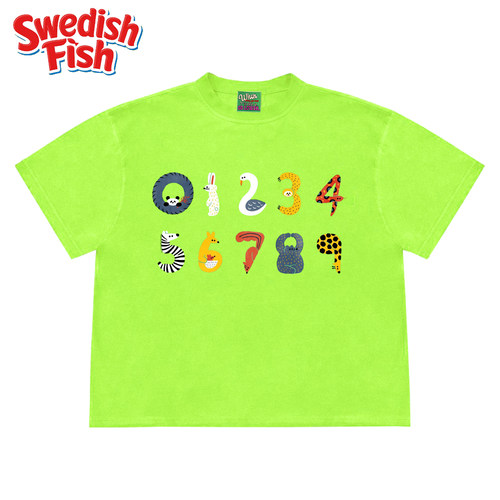 interesting灵魂 百搭韩系纯棉潮流卡通动漫rap嘻哈童趣可爱短袖T