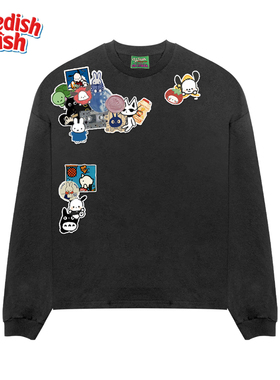 interesting灵魂！原创设计新款ins潮牌情侣全棉240g重磅长袖T恤