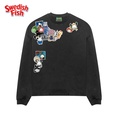 interesting灵魂！原创设计新款ins潮牌情侣全棉240g重磅长袖T恤