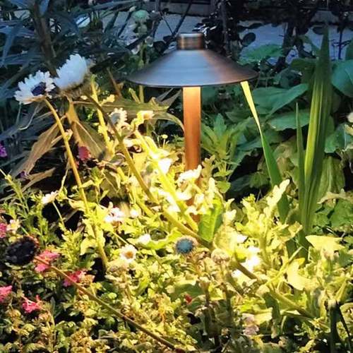 全铜简约蘑菇草坪灯花园别墅地插式LED户外防水装饰庭院灯