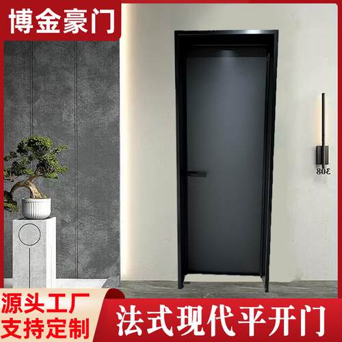 铝合金卫生间门法式复古玻璃门客厅阳台极窄厕所门家用厨房门