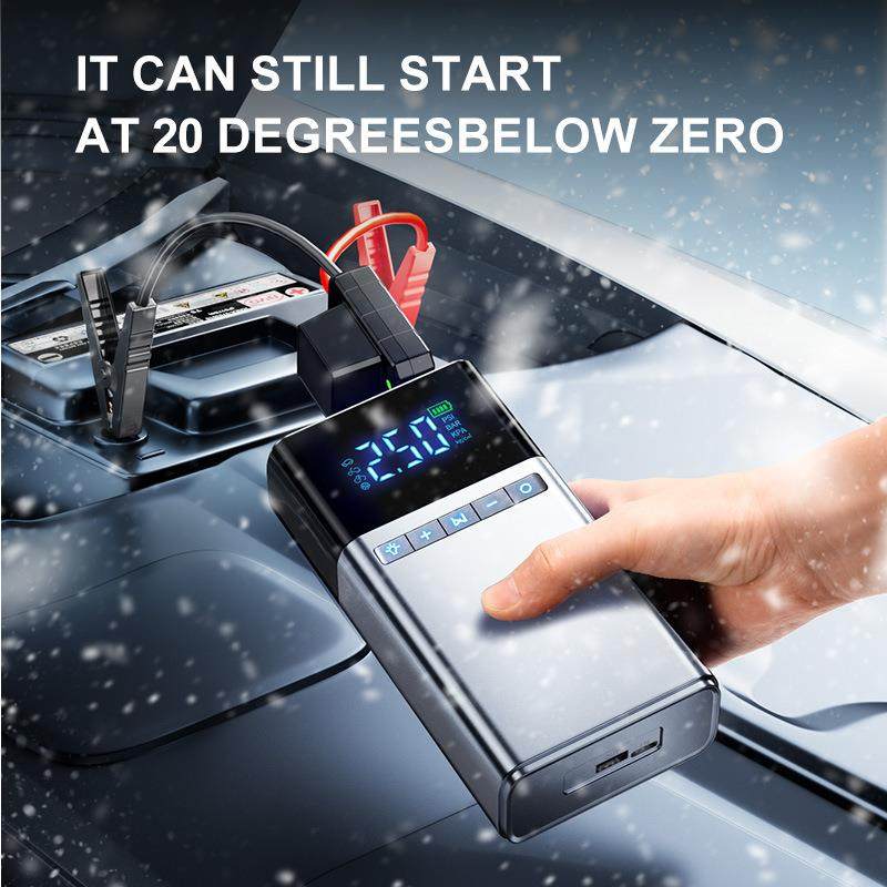 大排量汽车应急启动电源充气泵一体搭电宝多功能便携电瓶打火启动