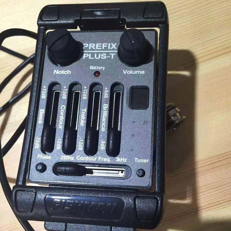 渔夫吉他拾音器EQ电箱均衡器301吉他配件民谣拾音器液晶调音器
