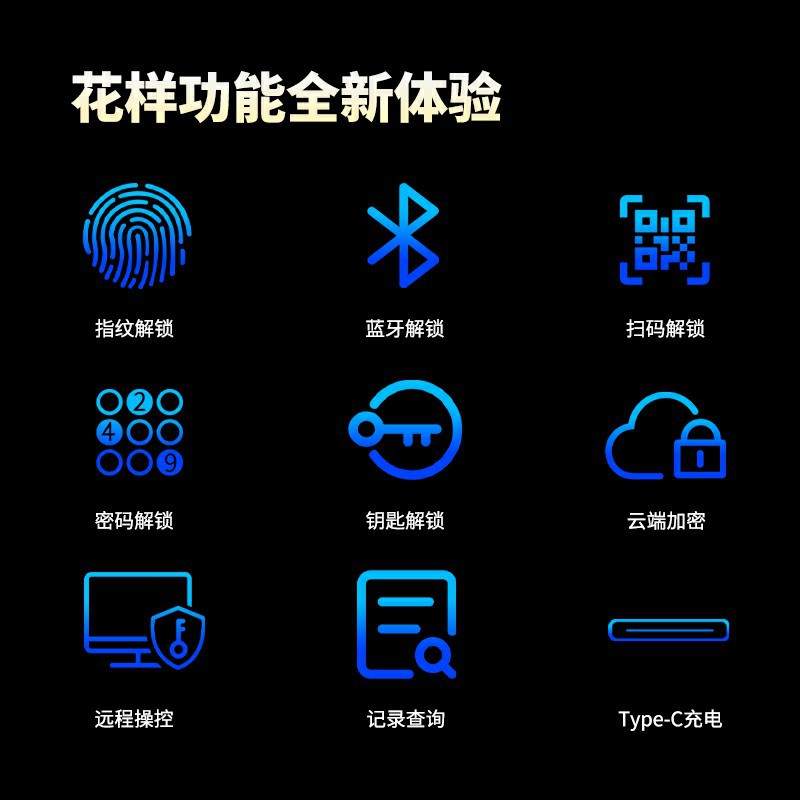 室内门指纹锁芯办公室通用电子远程密码锁合租房卧室公寓智能锁