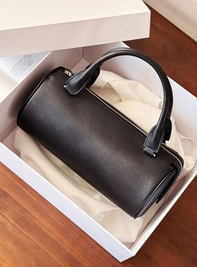 东莞包很顶肯豆同款row老钱风Edith Bag原版进口胎牛皮手提圆筒包