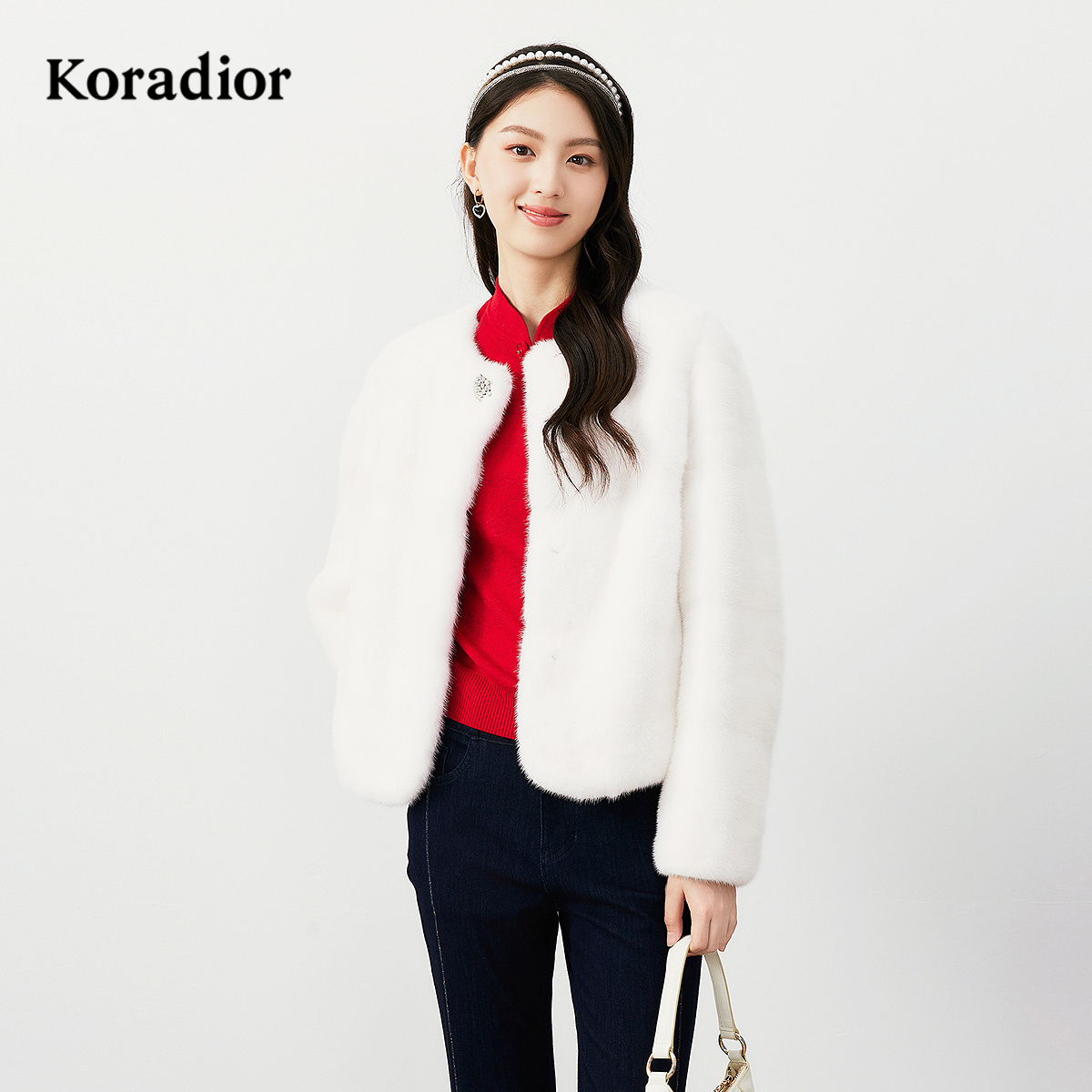 【水貂毛】Koradior珂莱蒂尔商场同款冬季时尚皮草大衣裘皮外套女
