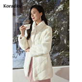 水貂毛 Koradior珂莱蒂尔商场同款 冬季 中长款 裘皮外套皮草大衣