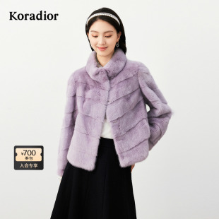 冬季 Koradior珂莱蒂尔商场同款 高级感皮草裘皮外套女 水貂毛