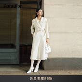 Koradior珂莱蒂尔商场同款 羊毛羊绒 2025冬气质羊毛大衣呢外套