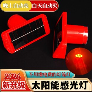 灯笼专用太阳能感应灯免布线插电室外防水灯笼伴侣无线电池遥控灯