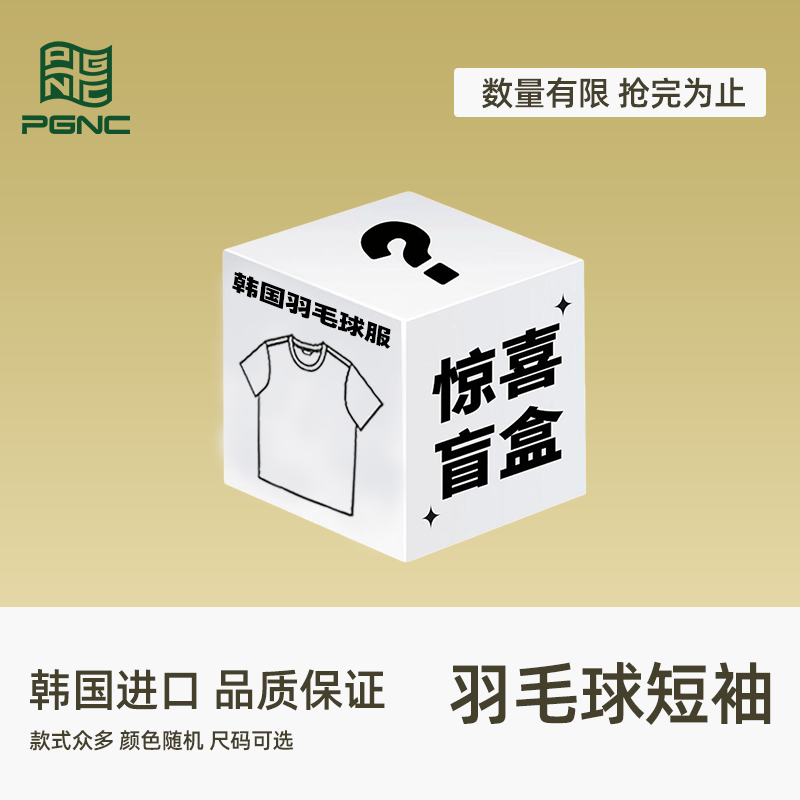 PGNC佩极酷韩国原产羽毛球服盲盒福袋透气速干运动进口比赛训练服