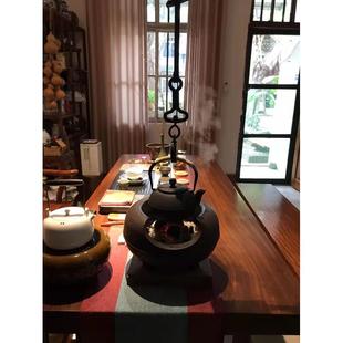 自在钩铁壶挂钩屋顶悬挂茶壶大号伍德炉铸铁炉煮茶器炭火保温底座