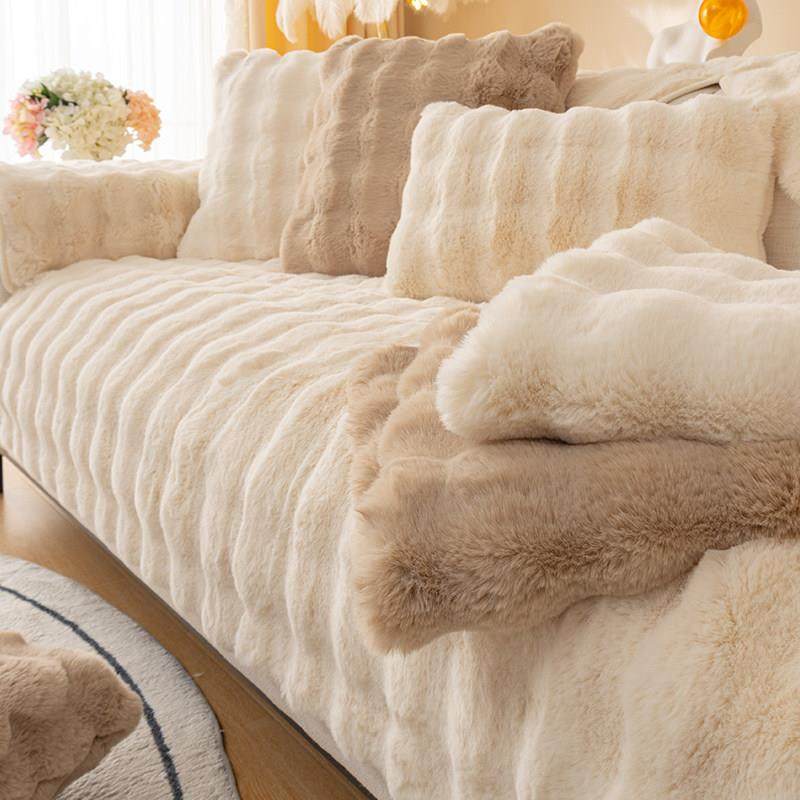 兔毛绒网红沙发垫冬季加厚毛绒坐垫防滑高档2022新款全包沙发套罩,居家布艺,沙发垫,淘宝优惠券,粉丝福利购,淘宝优惠卷