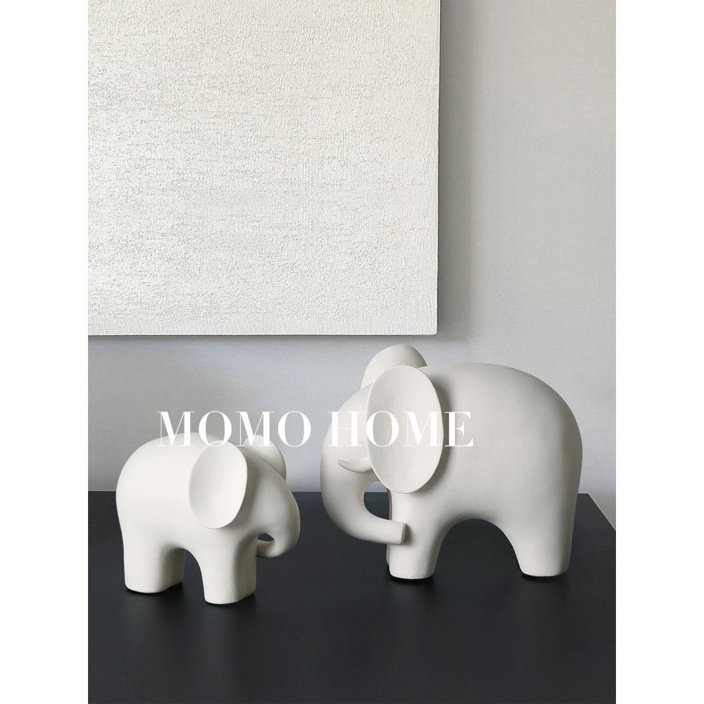 MOMO HOME家居新房大象摆件动物玄关客厅家居办公室桌面电视柜