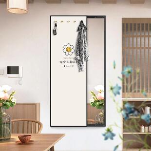 隐形穿衣镜推拉隐藏镜子全身落地镜带挂钩可遮挡家用壁画装饰画