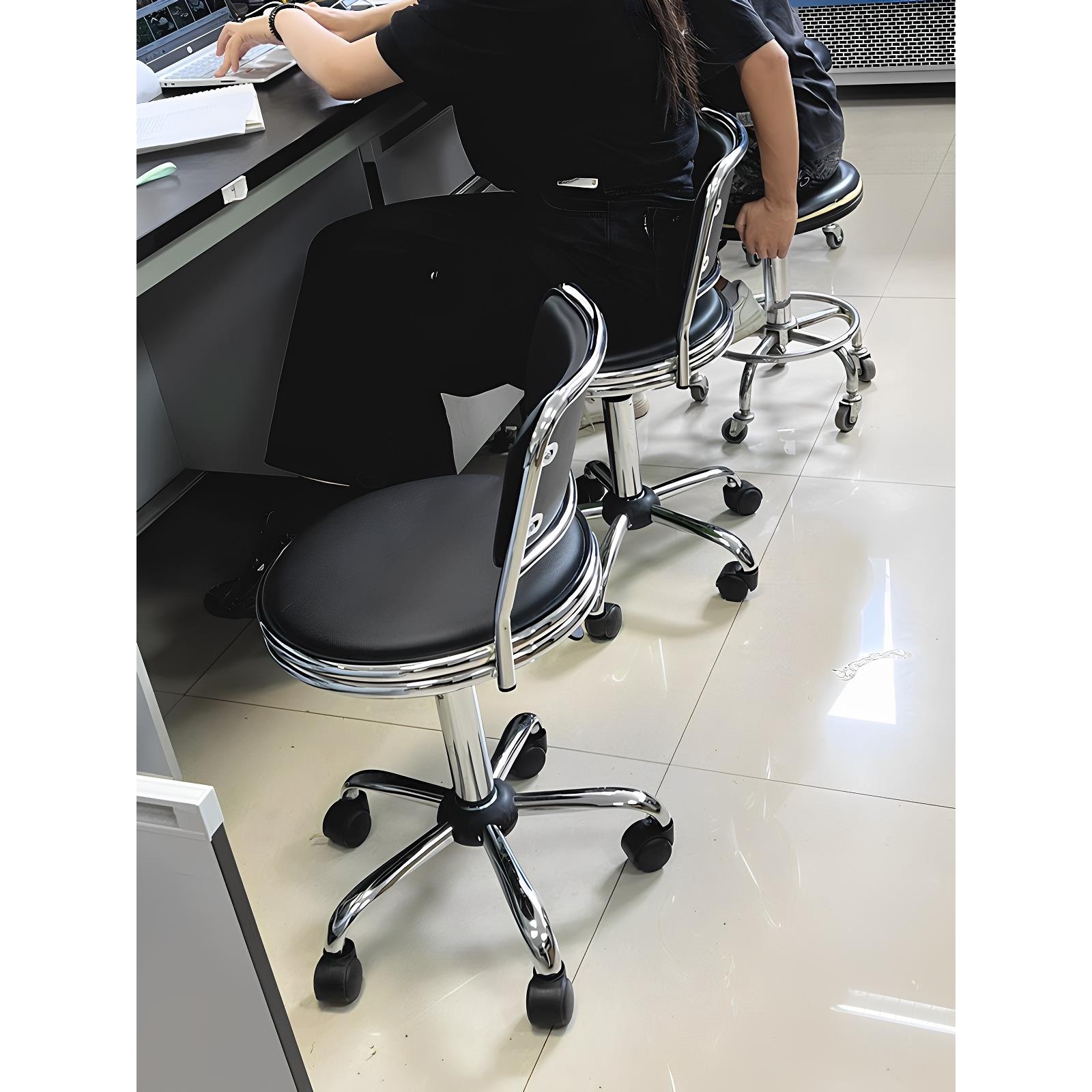 酒吧椅可调靠背椅医院实验室椅美容凳铁酒吧椅车间工作凳滑轮凳