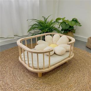 通用防潮防霉行军床离地木床 Nono宠物猫咪狗窝垫创意实木家具四季
