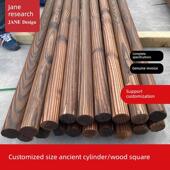 防腐木栅栏木条杉木碳化防腐木圆木柱户外樟子松实木圆柱杉木圆木