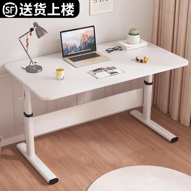 升降桌台式电脑桌学生家用学习桌写字儿童书桌手摇调节可升降桌子