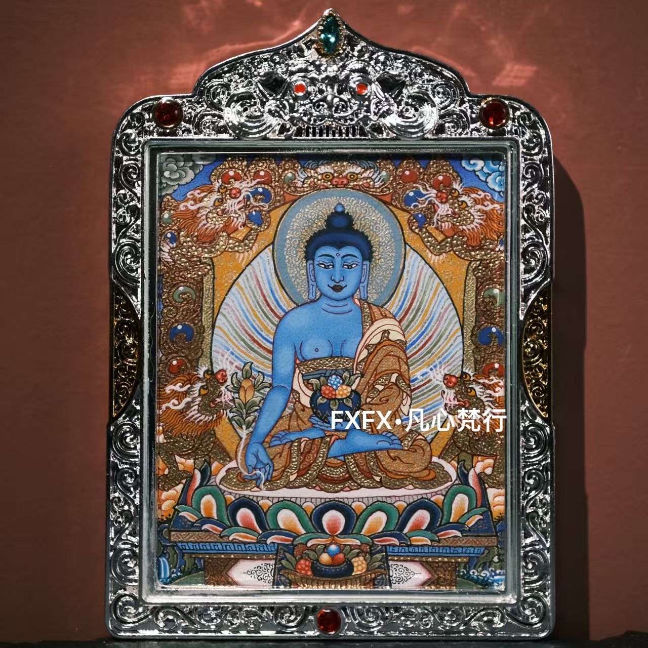 【FXFX•凡心梵行】药师佛唐卡 收藏级纯手绘天然矿物颜料