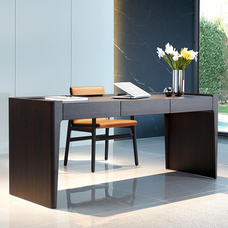 设计师书桌极简意式家用书房客厅电脑桌现代简约轻奢办公桌办公桌