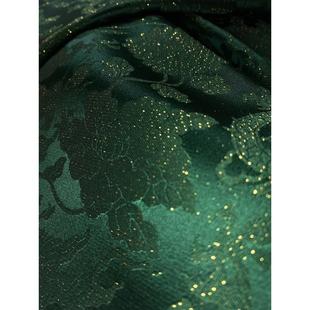 若兰兮 金通暗纹提花缎布面料 明制圆领袍道袍