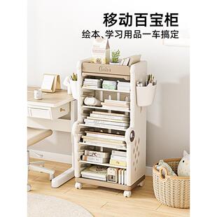 英禾书架桌面绘本架子侧边可移动收纳架家用落地收纳整理置物架子