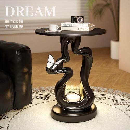 品轻奢边玄关装饰中旁电视柜高级艺术客厅摆件落地沙发大型古风感