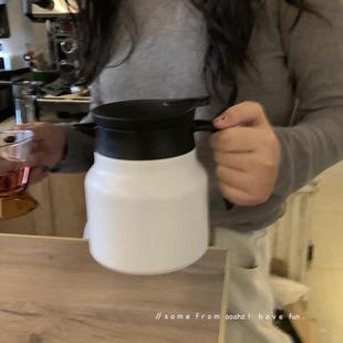 家用黑白316不锈钢保温水壶 养生局 焖茶壶大容量茶水分离泡茶壶