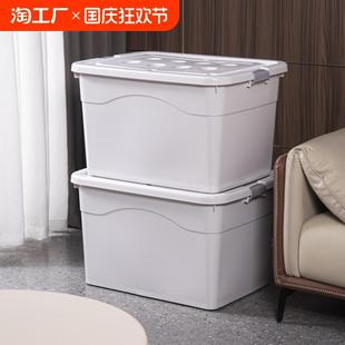 超大收纳箱家用塑料箱子整理衣服床底大容量储物盒宿舍密封耐用