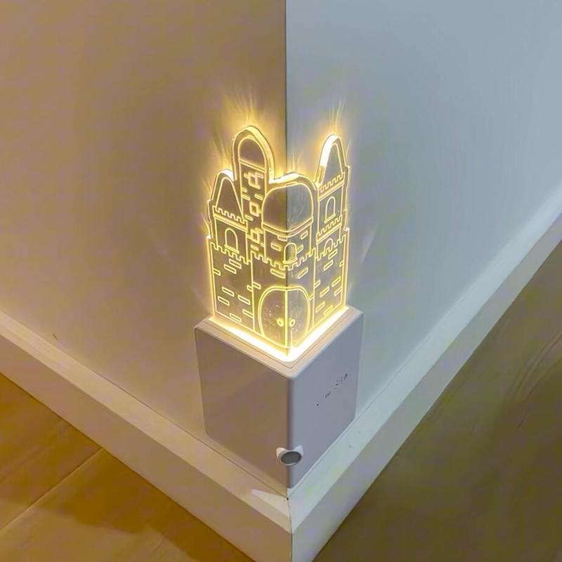 感应灯人来即亮人走即灭楼梯道入户门墙角夜灯氛围灯梦幻城堡磁吸