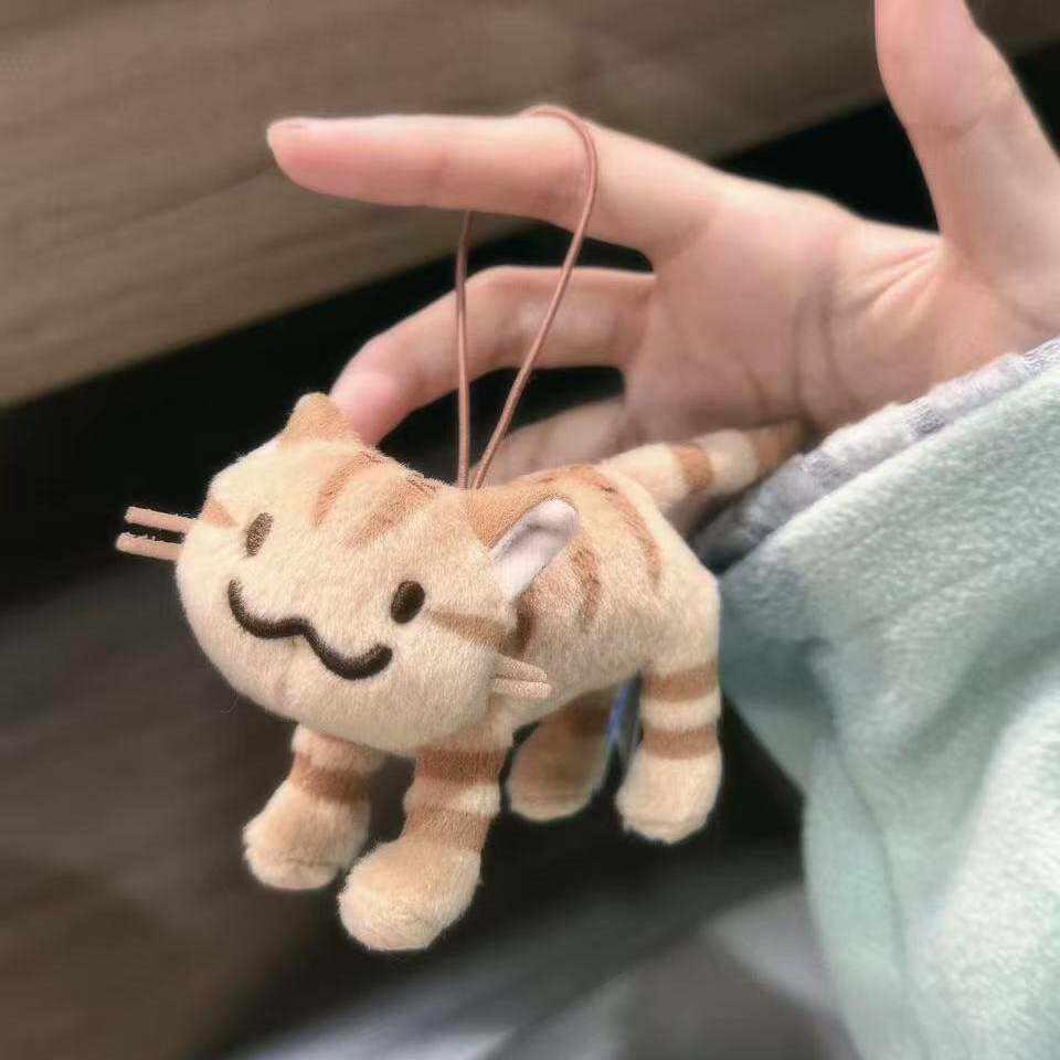 日系叠叠猫中古玩偶挂件可爱小猫咪创意毛绒公仔古早风包挂饰装饰