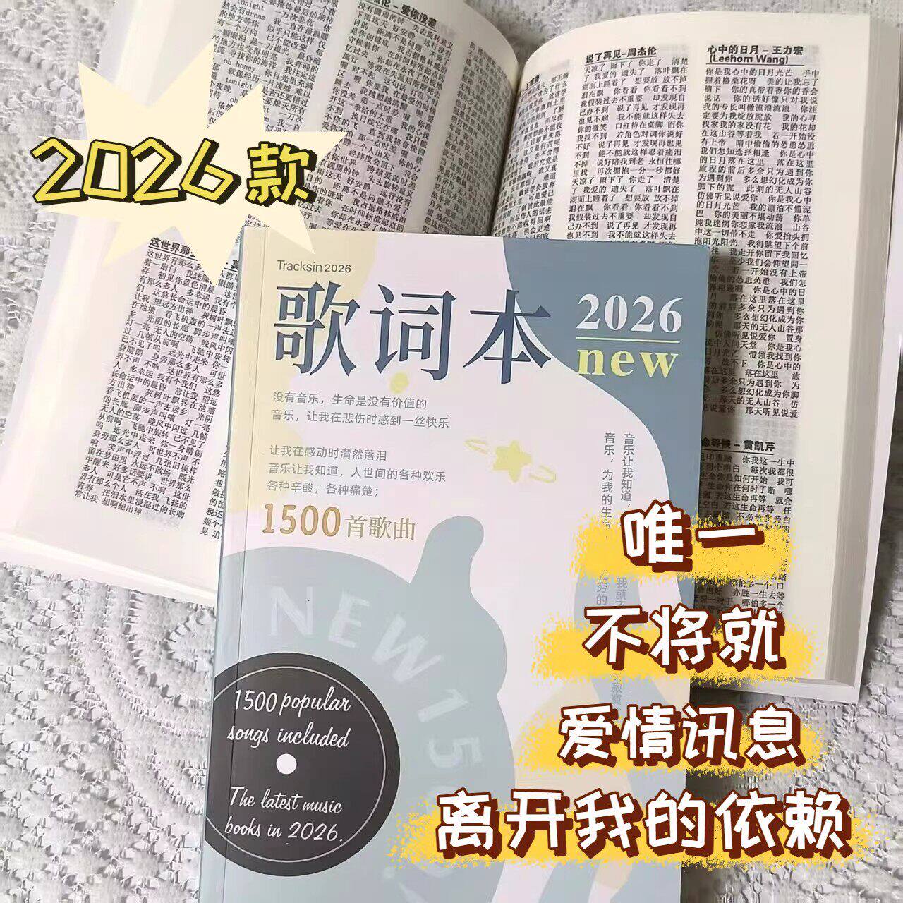 2026歌词本网络火爆流行音乐网红经典华语乐坛网易云歌曲免抄书