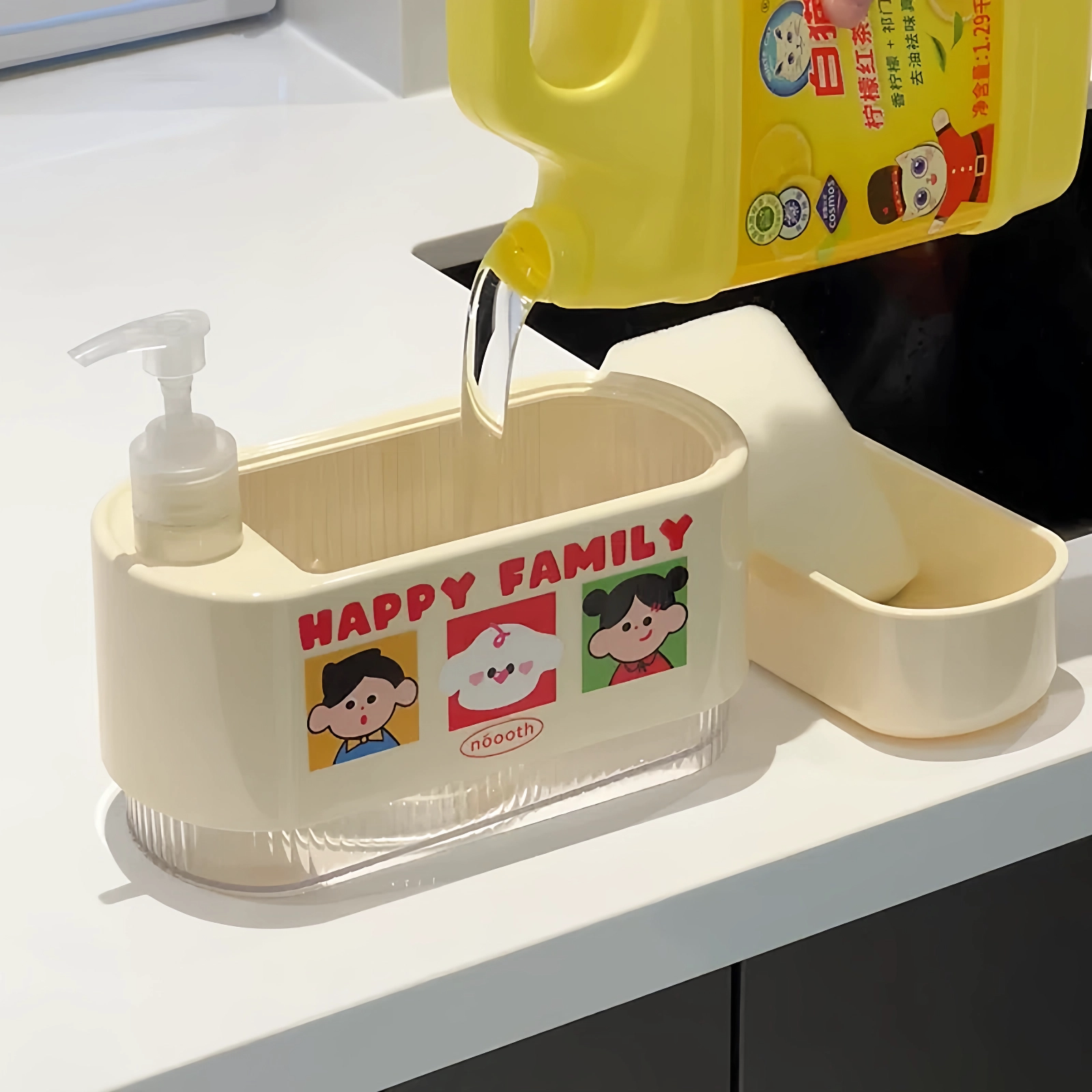 厨房洗洁精按压瓶洗手液瓶子洗衣液分装瓶高颜值大容量可爱家用