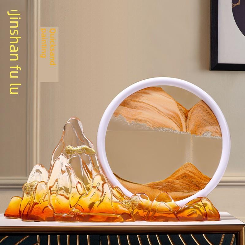 流沙绘画装饰品易接近的豪华高端客厅入口电视柜办公室装饰品开幕