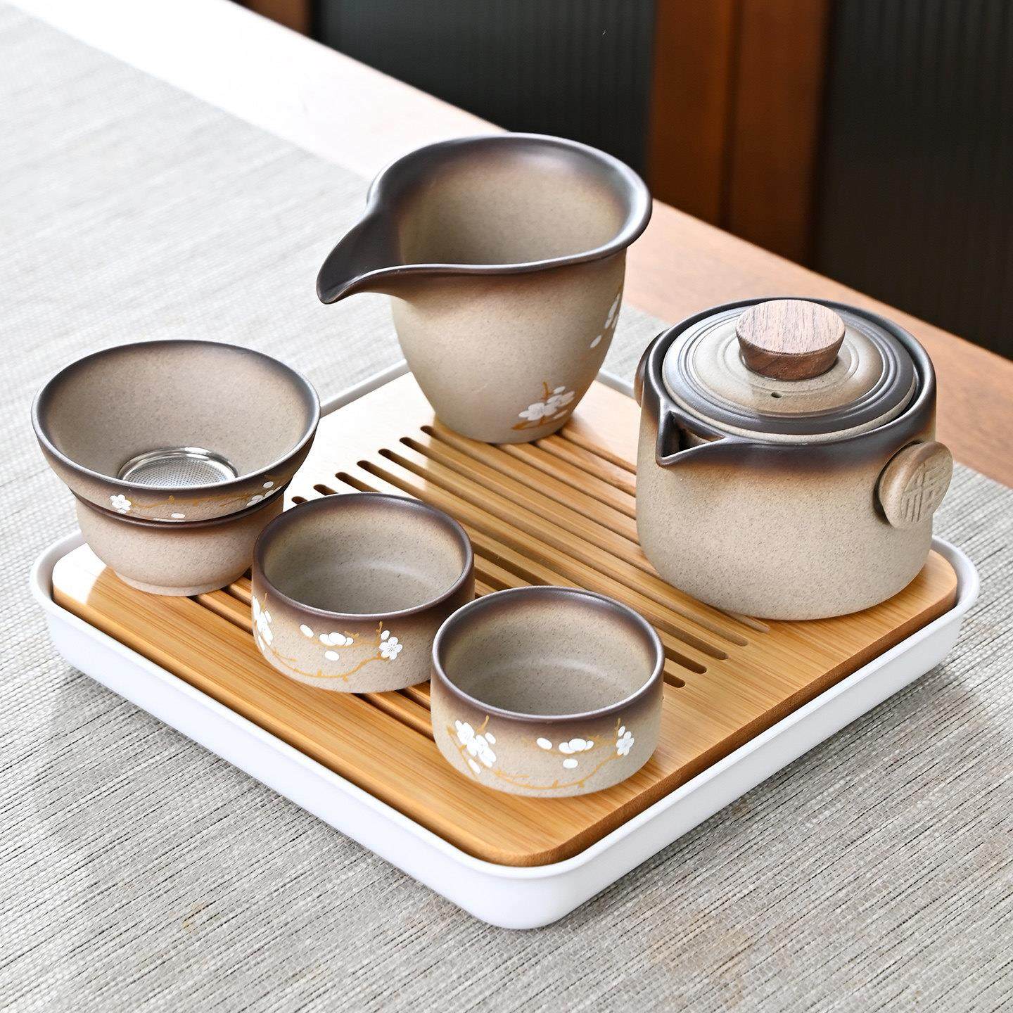 快客杯一壶二杯可携式旅行粗陶功夫茶具套组家用酒店整套茶壶茶盘,餐饮具,功夫茶具,淘宝优惠券,粉丝福利购,淘宝优惠卷