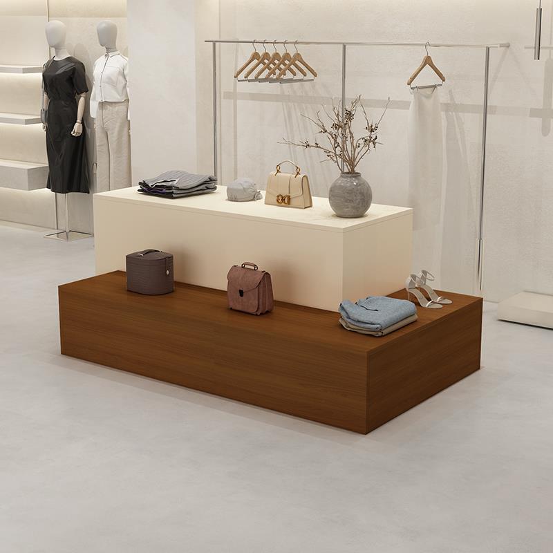 服装店中岛桌简约现代女装店铺中间摆放流水台陈列柜鞋包展示柜