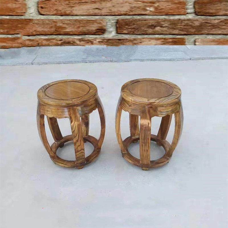 鼓凳老榆木实木圆凳原木色坐凳榫卯结构仿古典客厅中式小凳子矮凳,住宅家具,鼓墩/绣墩,淘宝优惠券,粉丝福利购,淘宝优惠卷