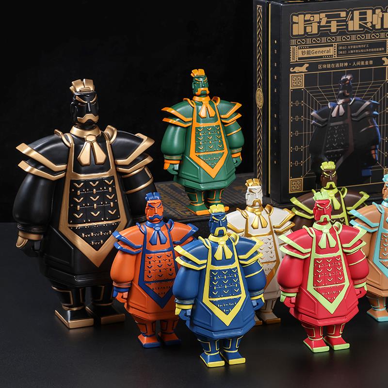 摆件桌面客厅玄关装饰电视柜家居兵马俑手办公仔潮玩偶中式工艺品